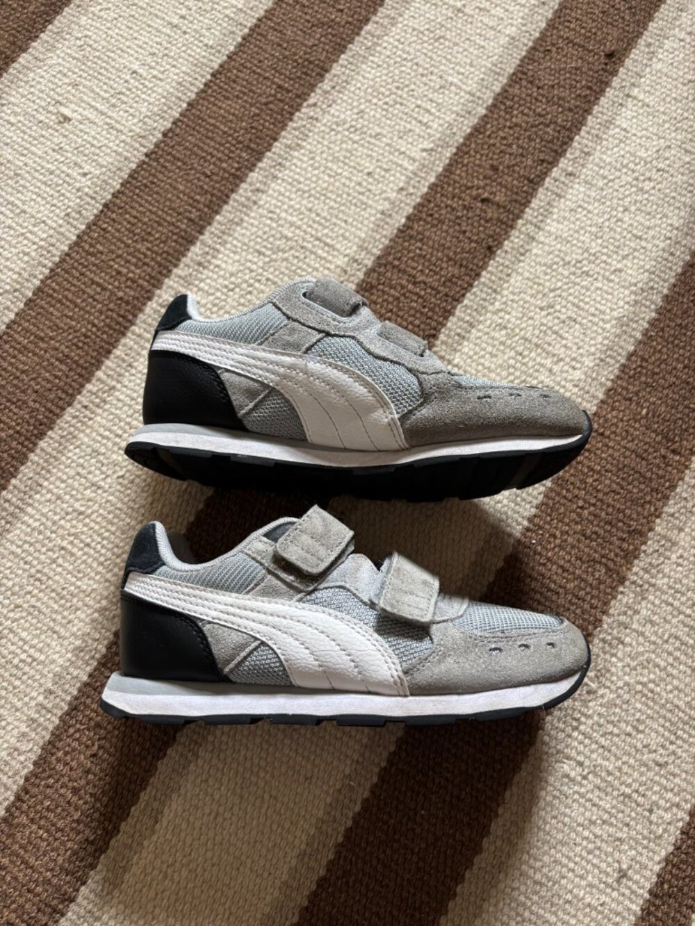 Puma Grey Velcro Boys Sneakers Size 1